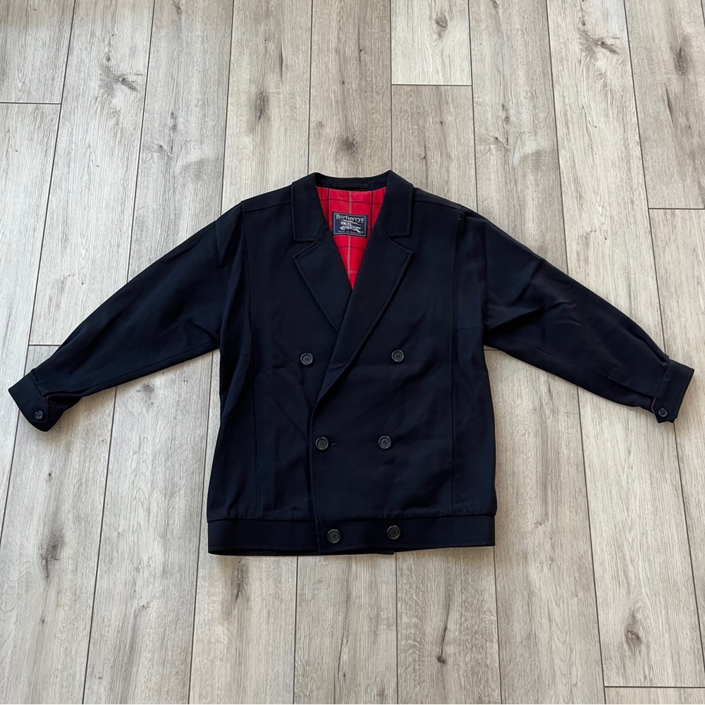 Burberry Black Blazer with Red Lining
